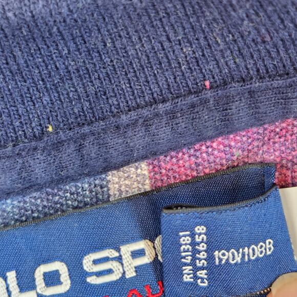 Polo Sport Ralph Lauren XXL Plaid Polo Shirt Slim Fit Multicolor - Picture 4 of 10